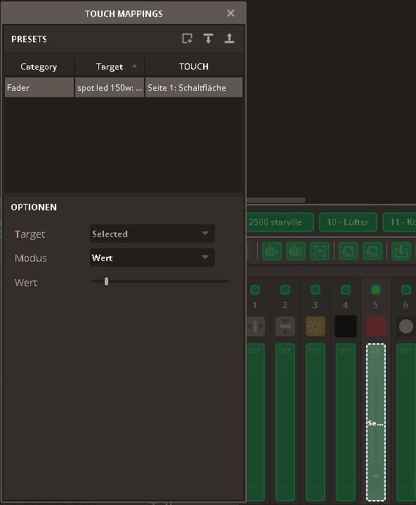 Touch mappings