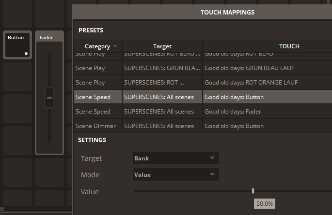 after xml edit both controls are mapped to same category and target